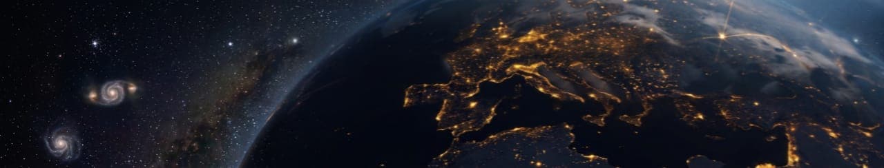 City at night from above